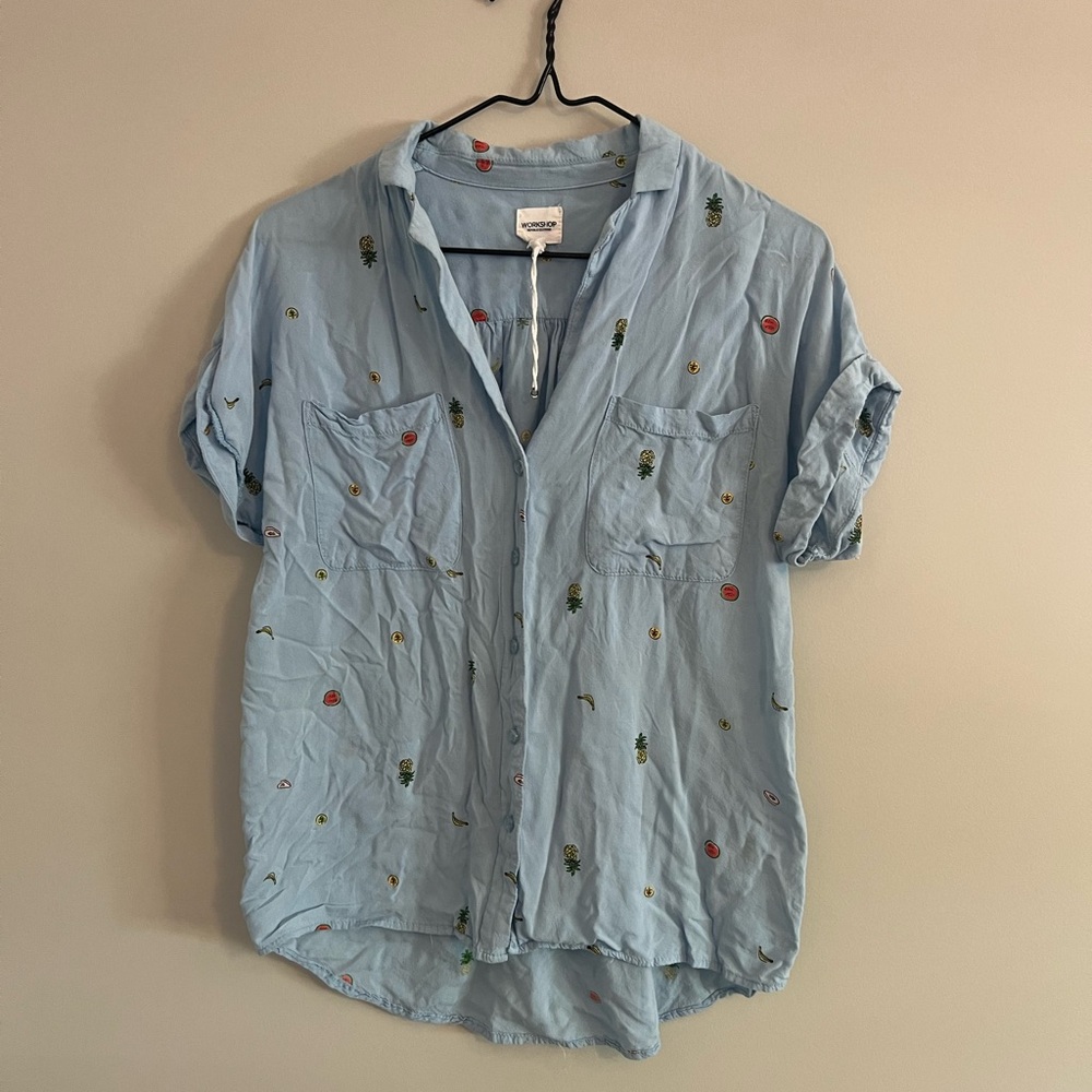 Fun Light Blue Women's Top